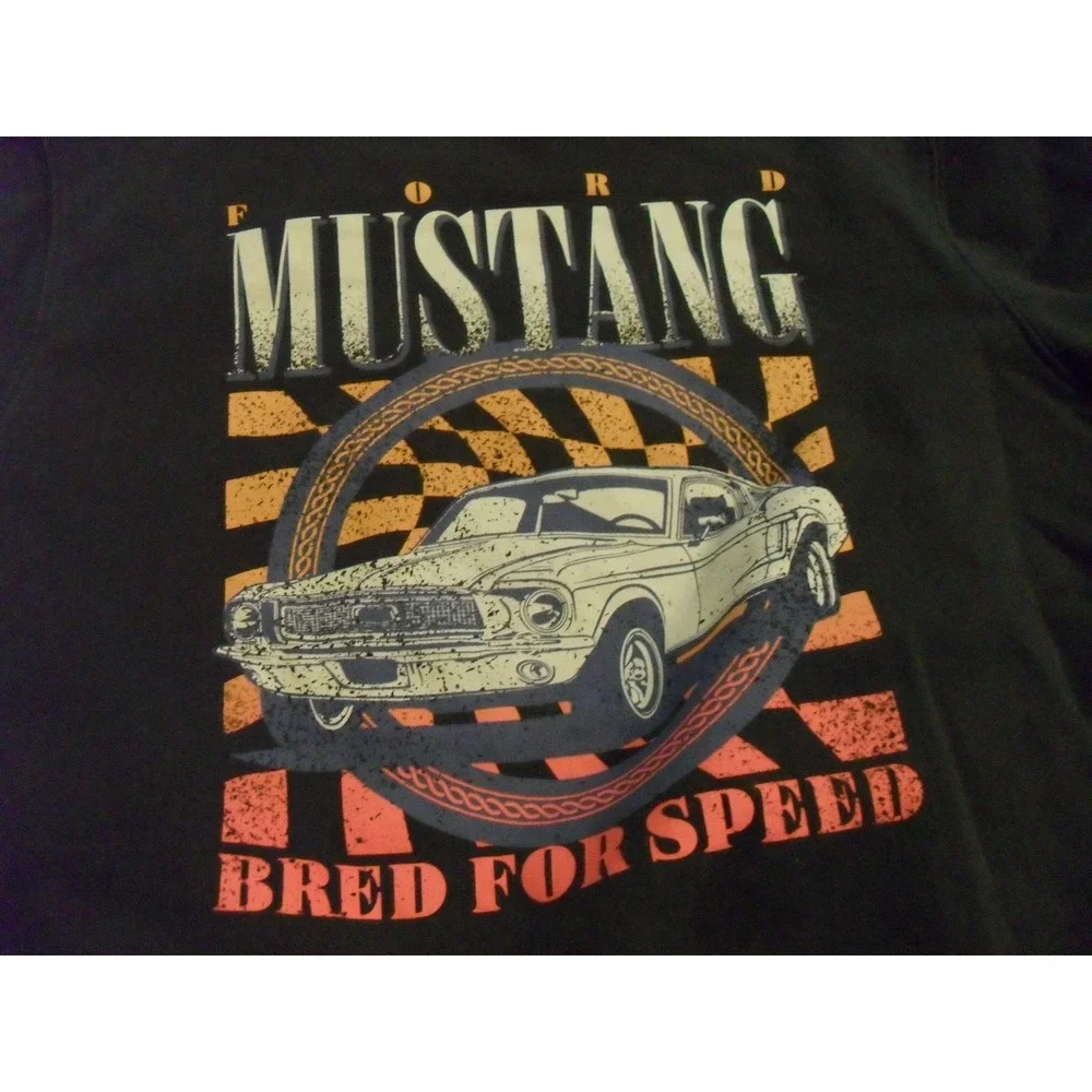 Ford‎ Mustang Bred For Speed Kids Black Graphic Sweatshirt Pullover Large LG